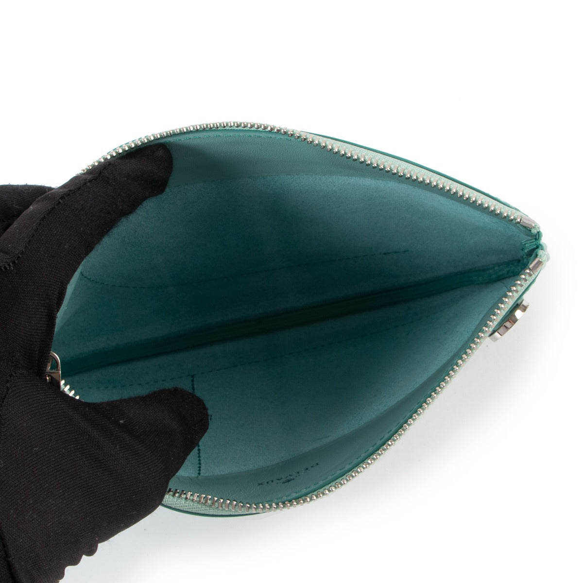 Portefeuille Delvaux bleu clair