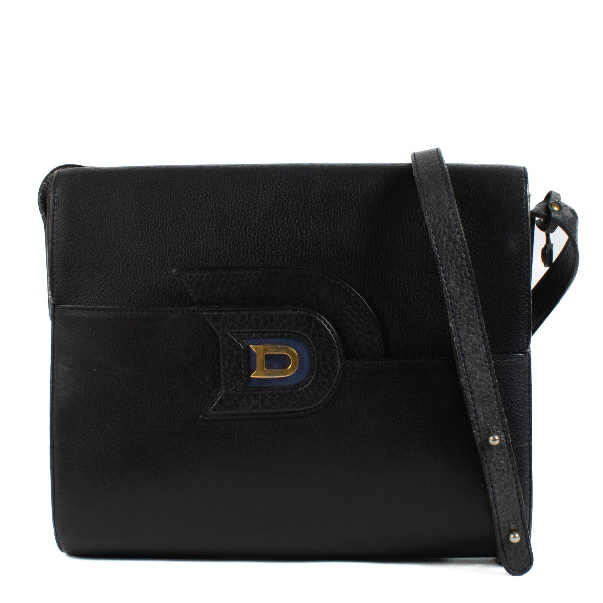 Shop safe online at Labellov in Antwerp, Brussels and Knokke this 100% authentic second hand Delvaux Blue Vintage Crossbody