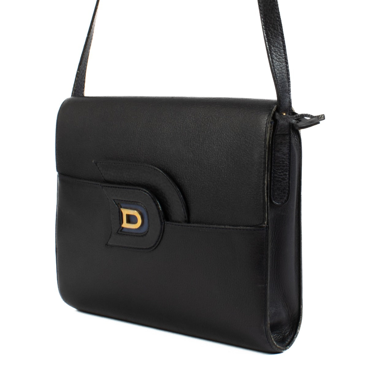 Shop safe online at Labellov in Antwerp, Brussels and Knokke this 100% authentic second hand Delvaux Blue Vintage Crossbody