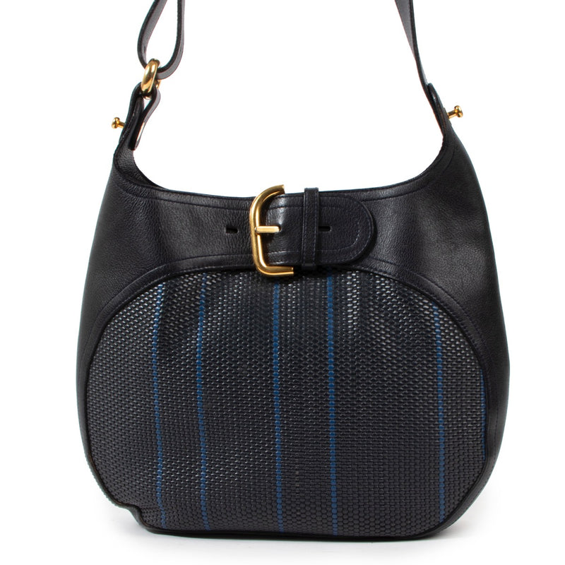 Delvaux Blue Toile De Cuir Chardonnay Shoulder Bag