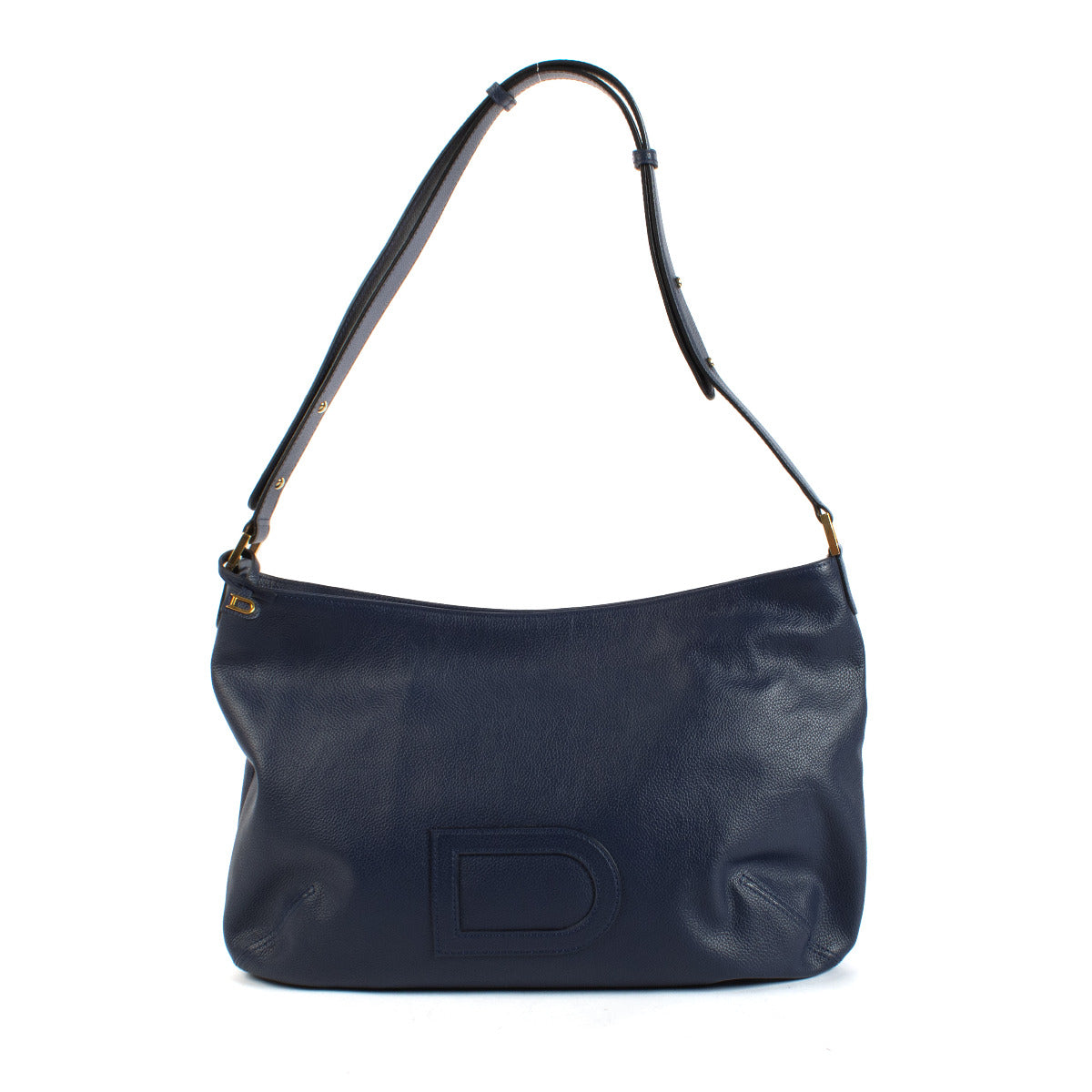 Delvaux Blue Leather Louise Besace Shoulder Bag