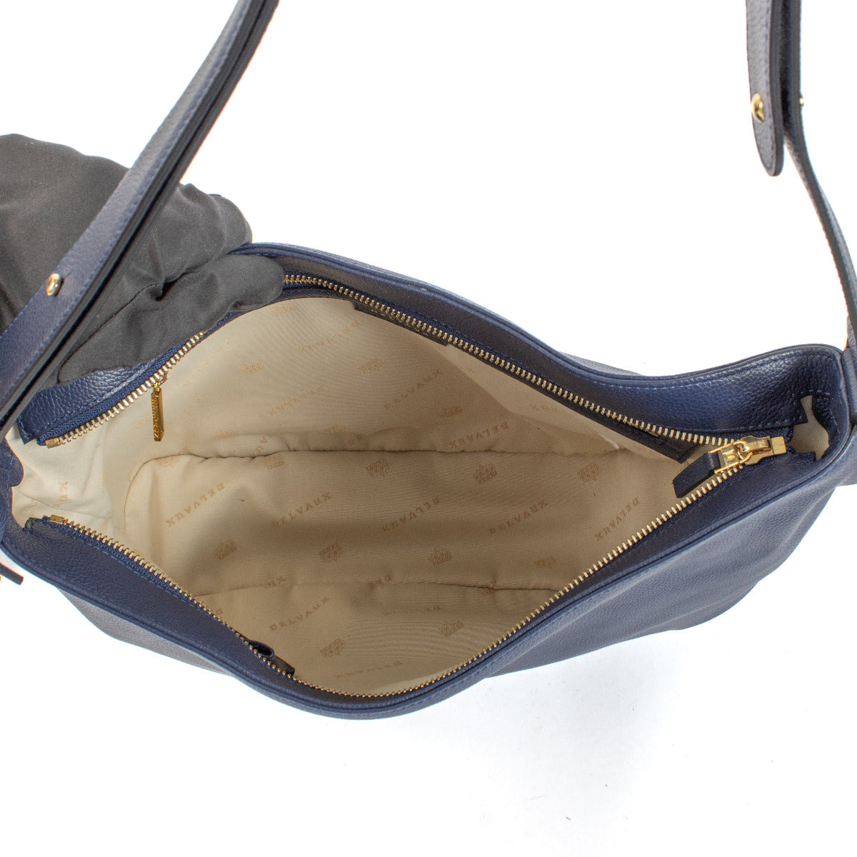 Delvaux Blue Leather Louise Besace Shoulder Bag
