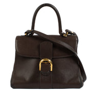 Shop safe online at Labellov in Antwerp, Brussels and Knokke this 100% authentic second hand Delvaux Brown Leather Brillant MM Bag