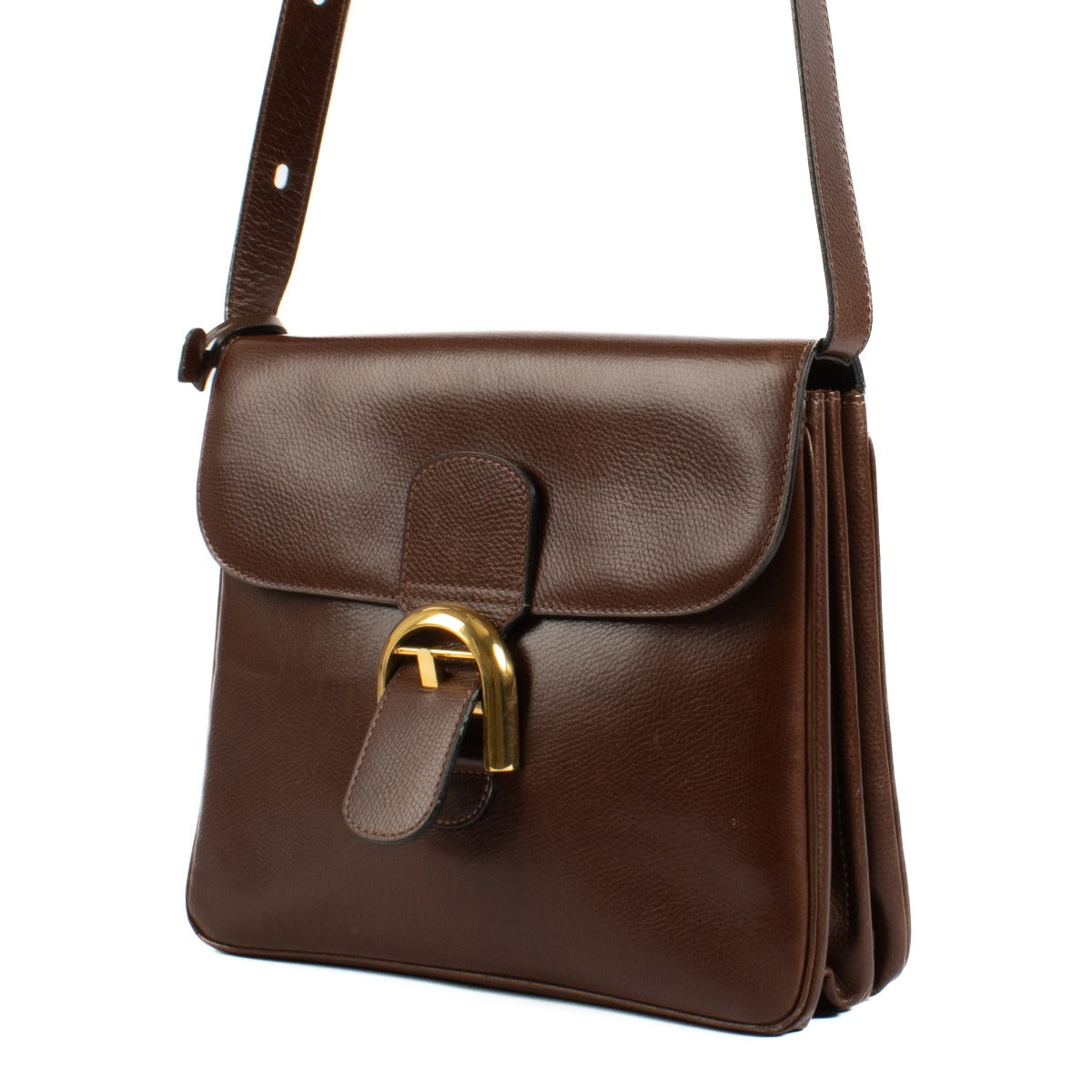 Shop safe online at Labellov in Antwerp, Brussels and Knokke this 100% authentic second hand Delvaux Brown Festival Bag