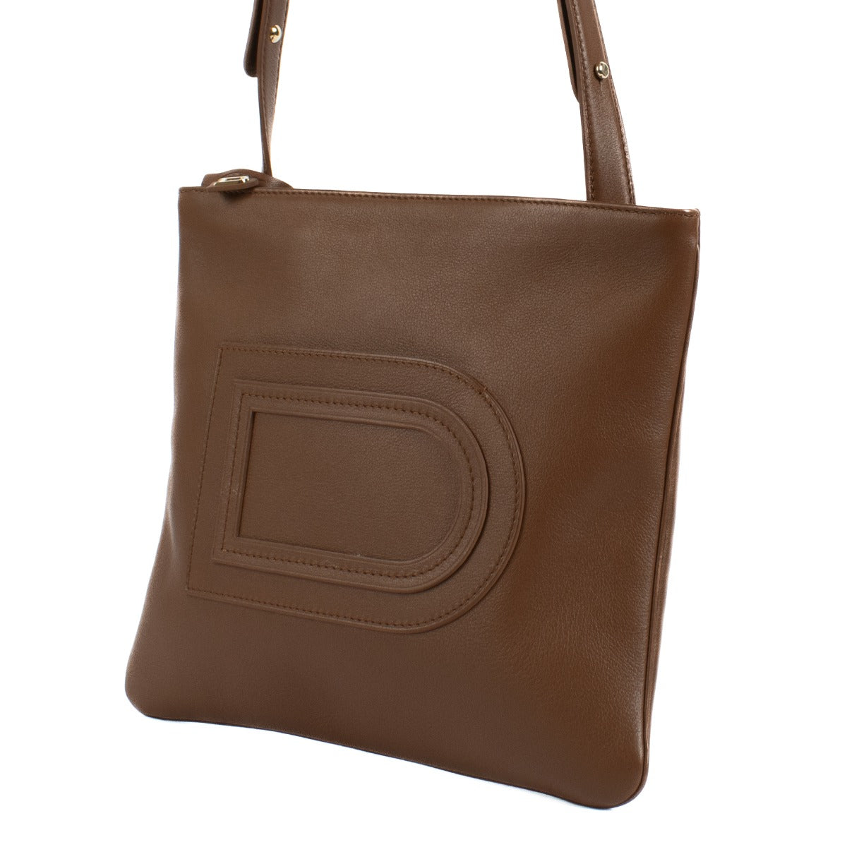 Shop safe online at Labellov in Antwerp, Brussels and Knokke this 100% authentic second hand Delvaux Cognac Louise Crossbody Bag