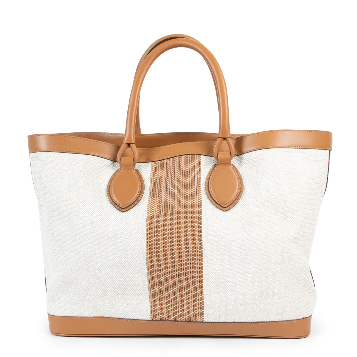 Shop online authentic second hand Delvaux Cabas Chic GM Toile Sangle Tote Bag at Labellov