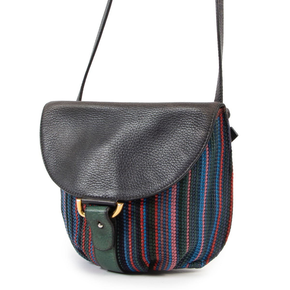 acheter en ligne seconde main Delvaux Multicolour Toile De Cuir Crossbody Bag