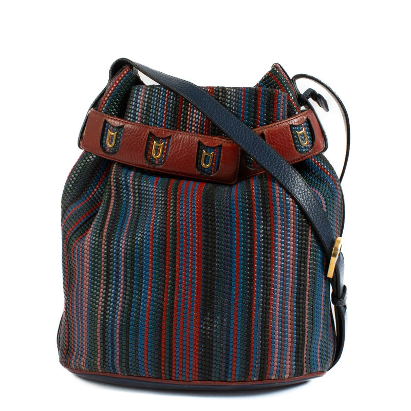 Delvaux Multicolor Toile de Cuir Calicot Bag