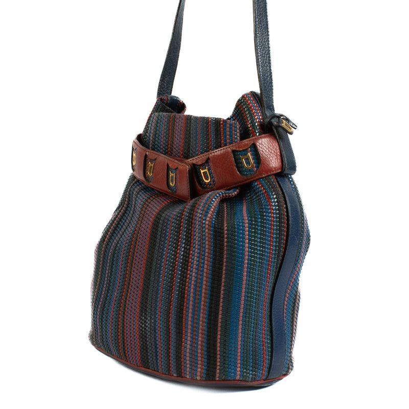 Delvaux Multicolor Toile de Cuir Calicot Bag