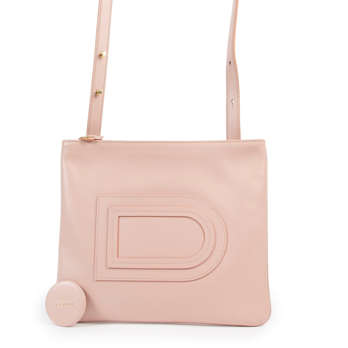 Shop safe online at Labellov in Antwerp this 100% authentic second hand Delvaux Pink Louise Baurdrier Plat Allure
