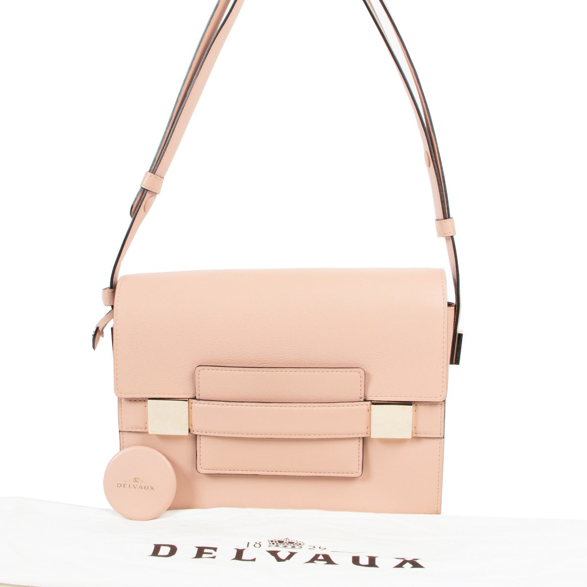 Buy an authentic second hand Delvaux Madame Nude Leather Crossbody in very good condition at Labellov.
