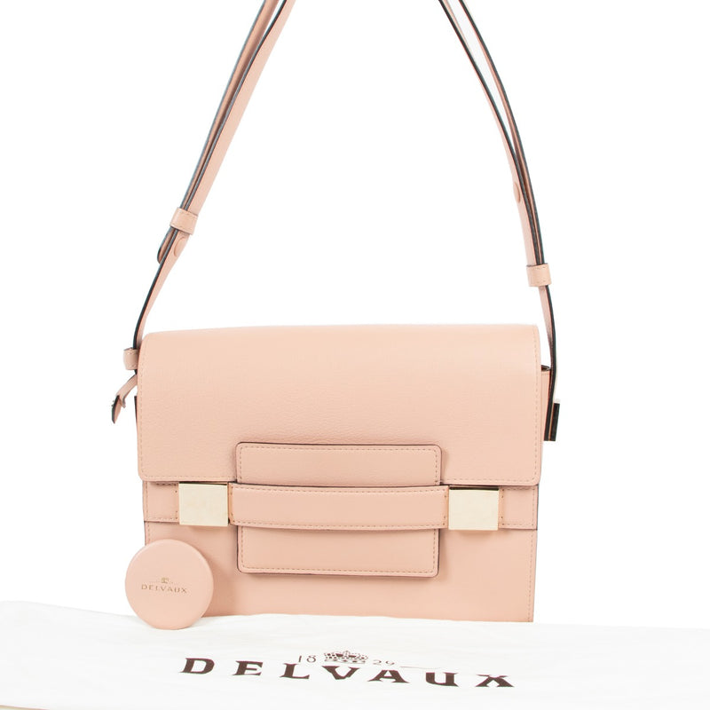 Buy an authentic second hand Delvaux Madame Nude Leather Crossbody in very good condition at Labellov.