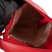 buy online authentic second hand affordable Delvaux Louise Baudrier PM Padlock Bright Red Crossbody Bag by Lebellov