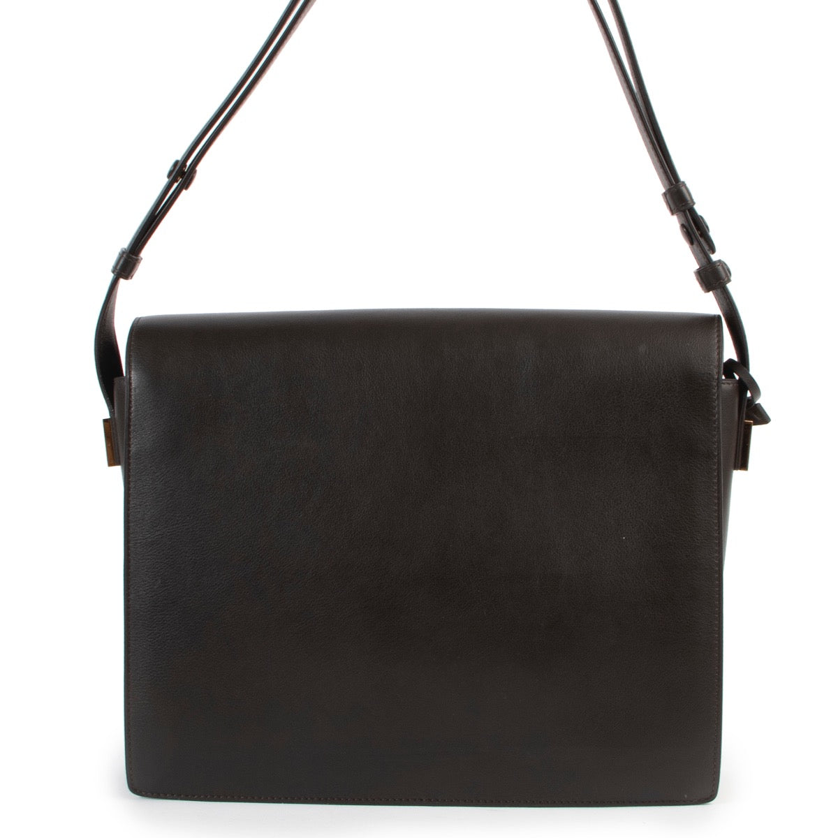 Shop safe online at Labellov in Antwerp this 100% authentic second hand Delvaux Brown Le Madame XL Shoulder Bag