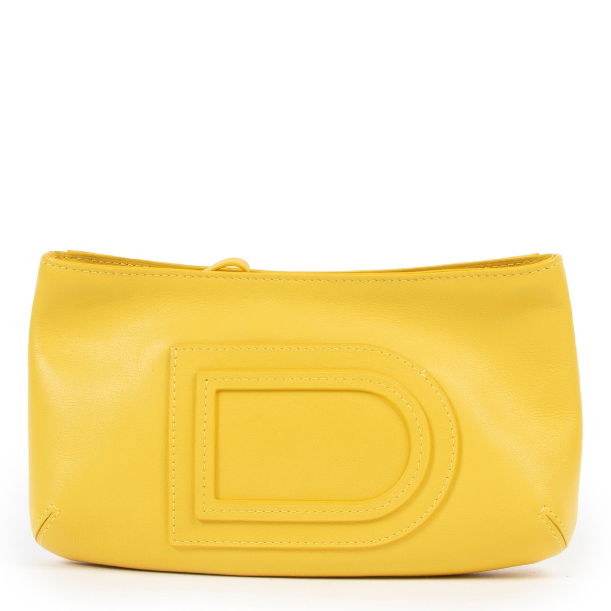 Shop safe online at Labellov in Antwerp this 100% authentic second hand Delvaux Yellow Leather Belt Bag