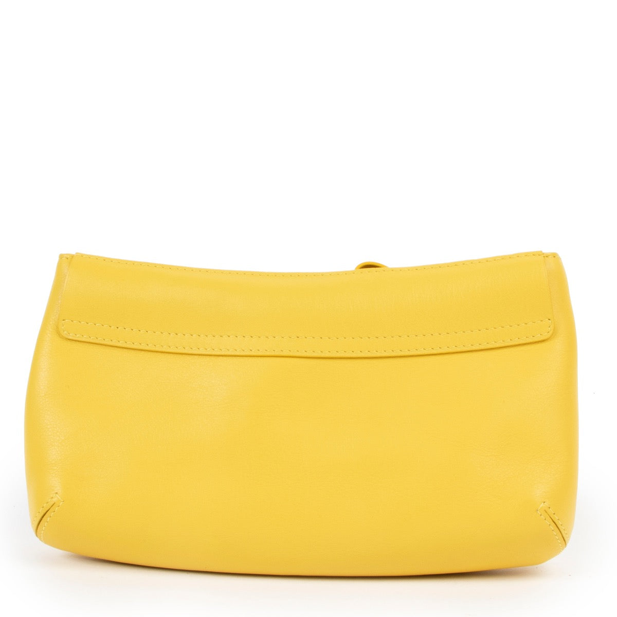 Shop safe online at Labellov in Antwerp this 100% authentic second hand Delvaux Yellow Leather Belt Bag