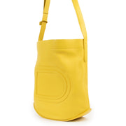 Shop safe online at Labellov in Antwerp this 100% authentic second hand Delvaux Yellow Leather Le Pin Crossbody