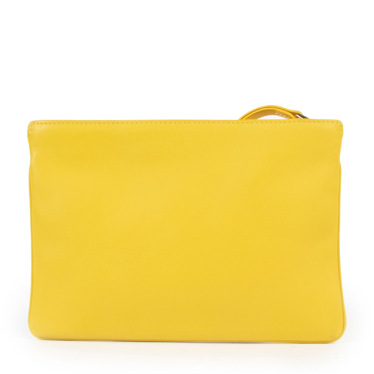 Shop safe online at Labellov in Antwerp this 100% authentic second hand Delvaux Yellow Clutch