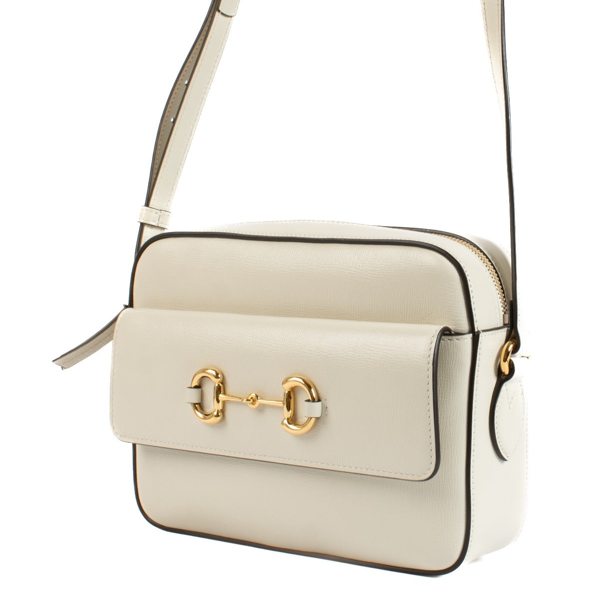 Shop safe online at Labellov in Antwerp, Brussels and Knokke this 100% authentic second hand Gucci White Horsebit 1955 Crossbody