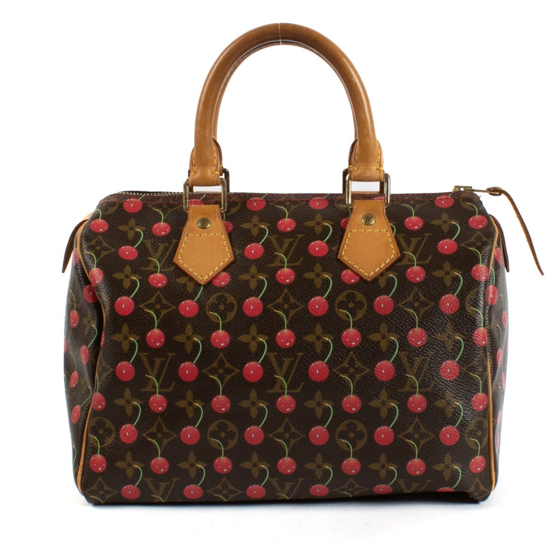 Shop authentic second hand vintage Louis Vuitton Takashi Murakami Monogram Cherry Cerises Speedy 25 Bag