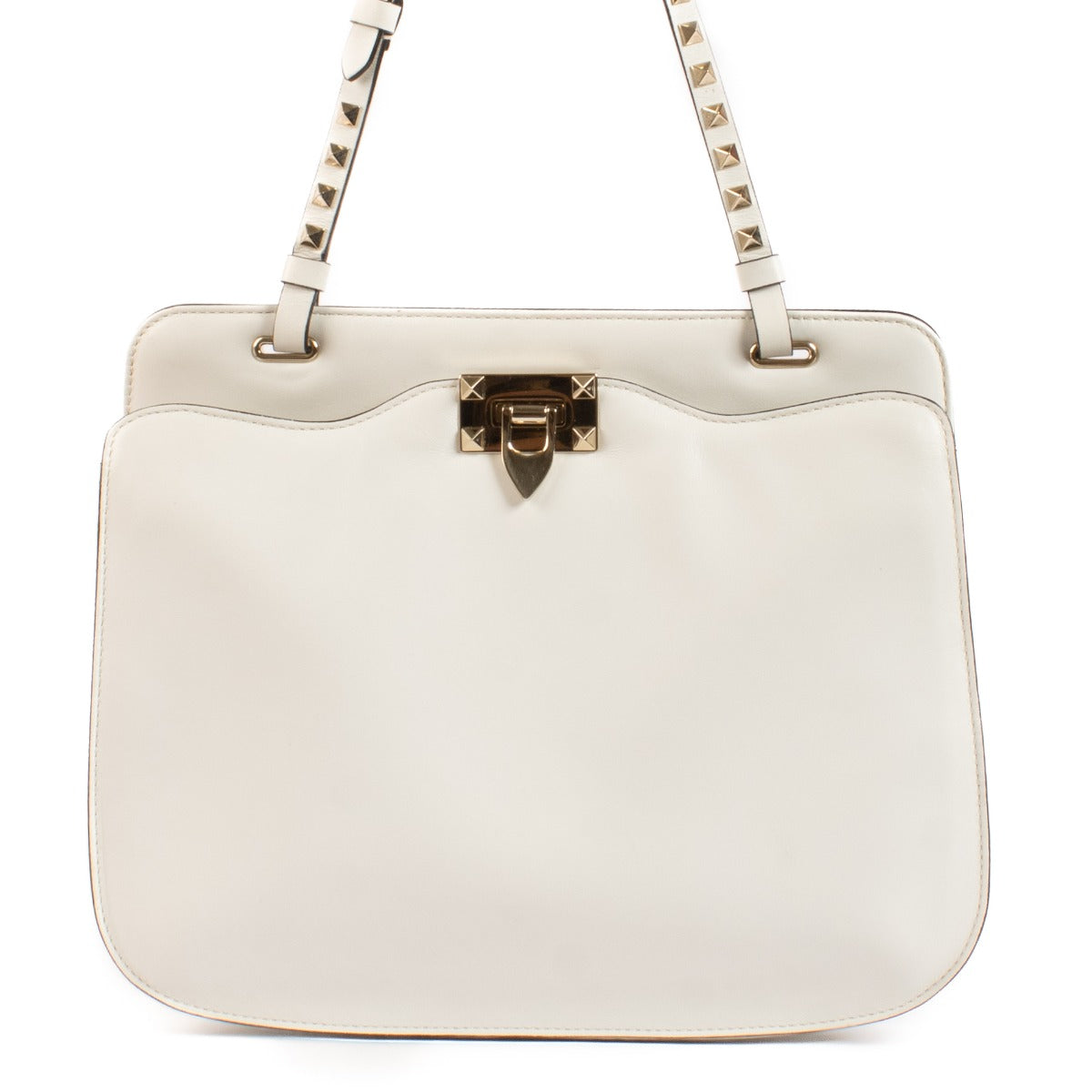 Valentino Garavani SS 2011 White Leather Rockstud Bag