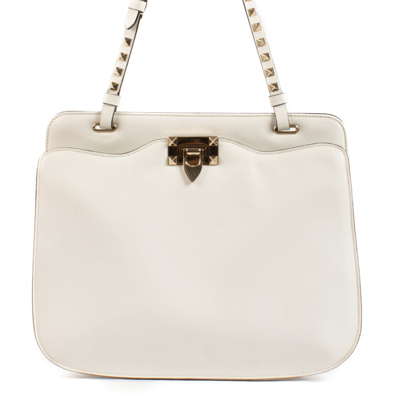Valentino Garavani SS 2011 White Leather Rockstud Bag