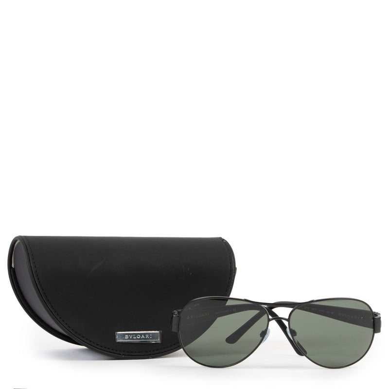 Buy and sell your designer Bulgari Black Aviator Sunglasses
