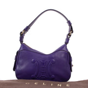 Shop safe online at Labellov in Antwerp this 100% authentic second hand Celine Dark Purple Leather Shoulder Bag