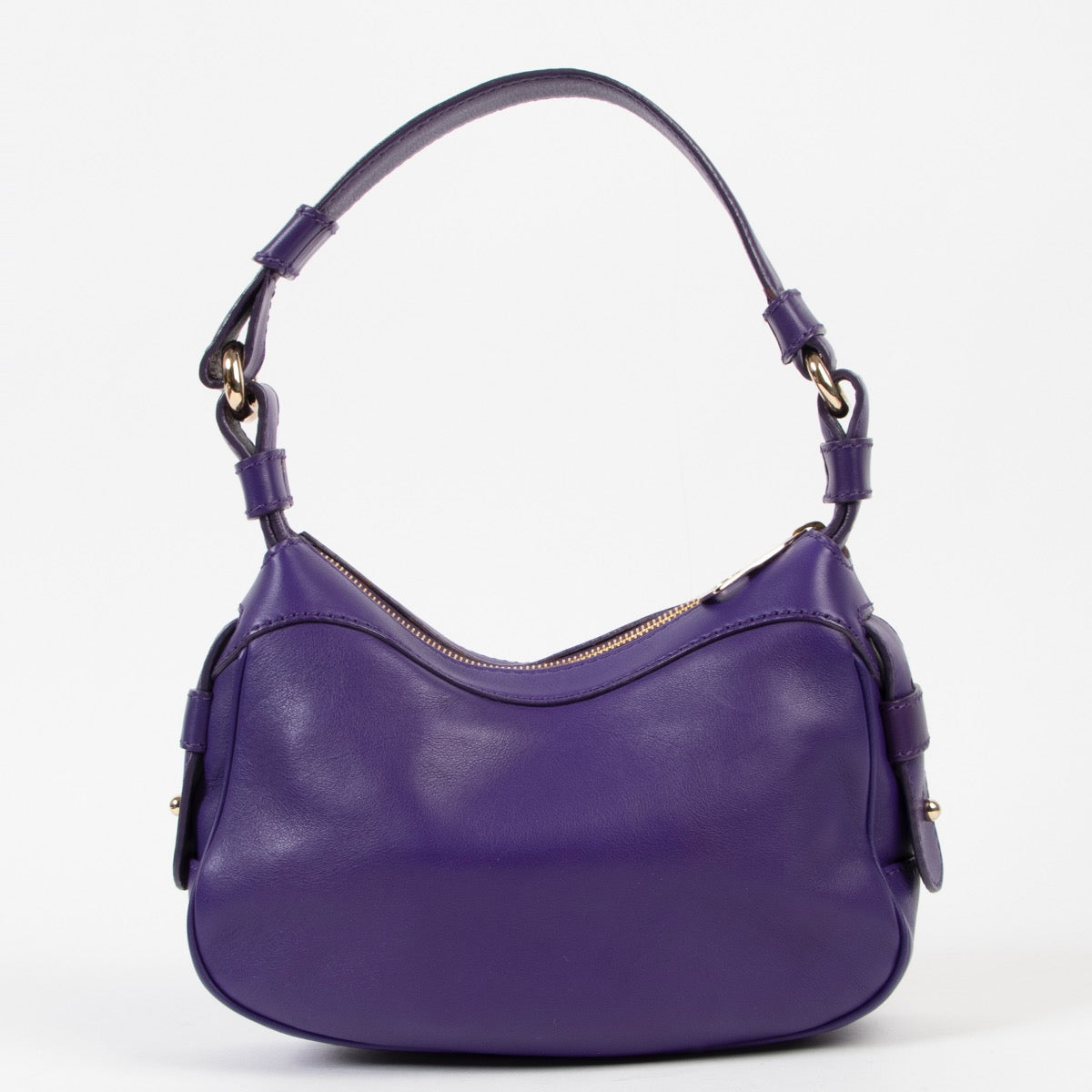 Shop safe online at Labellov in Antwerp this 100% authentic second hand Celine Dark Purple Leather Shoulder Bag