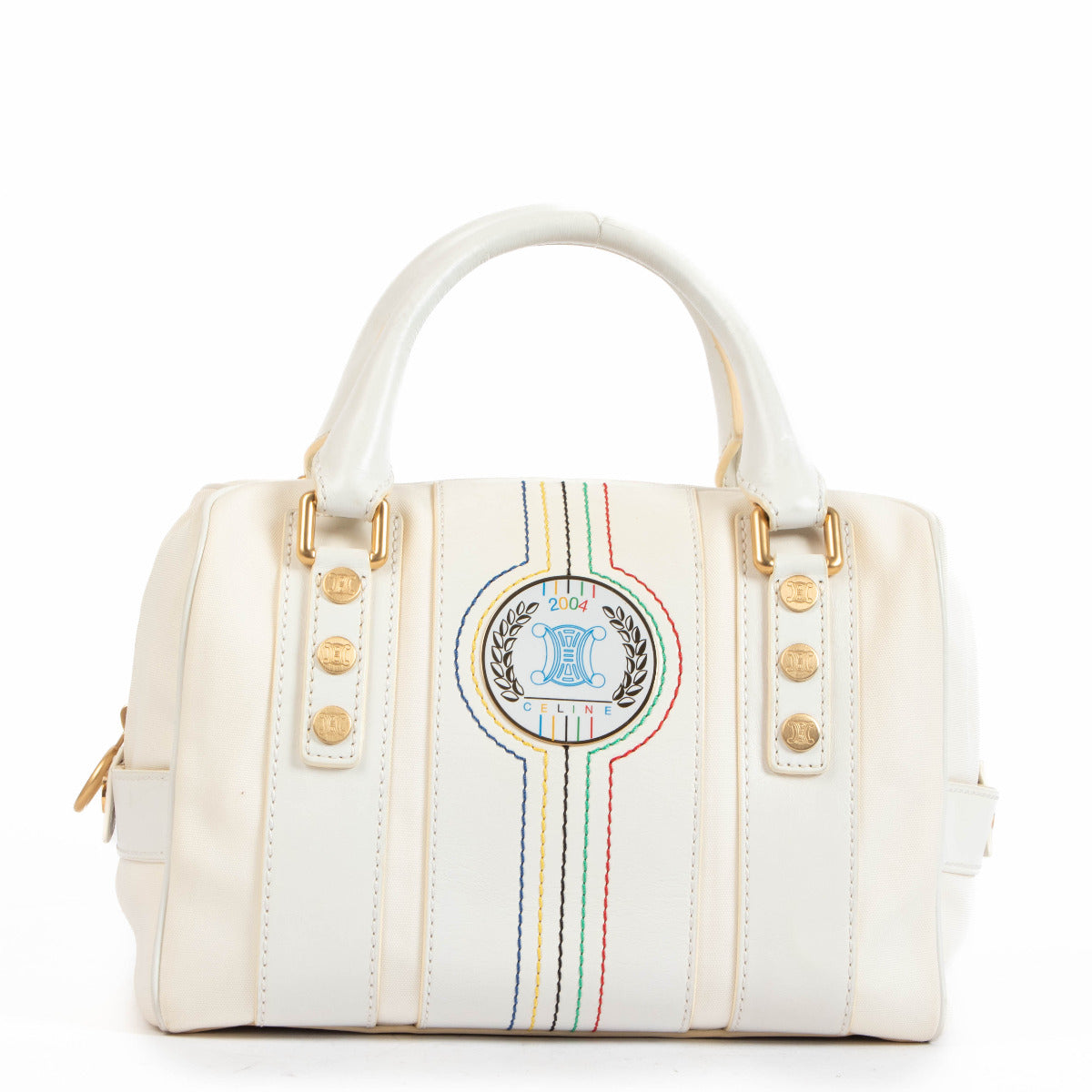 Celine White 2004 Olympics Athene Top Handle Bag for the best price at Labellov secondhand luxury in Antwerp