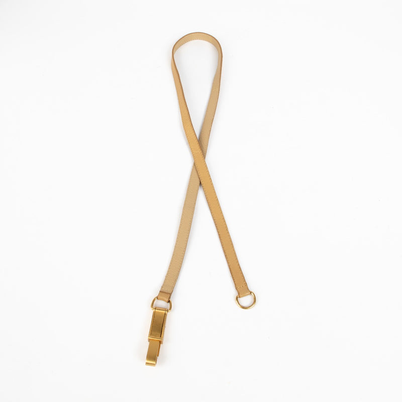 Shop this 100% authentic Chanel Beige Leather Slim Belt in size 00A at Labellov.com