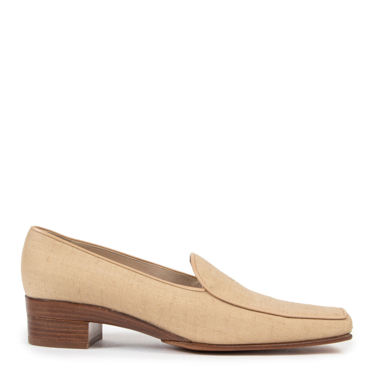 Chanel Beige Toile Flats