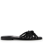 Chanel Black Camelia Sandals - size 39 for the best price at Labellov secondhand luxury. We buy and sell your authentic designer bags online.