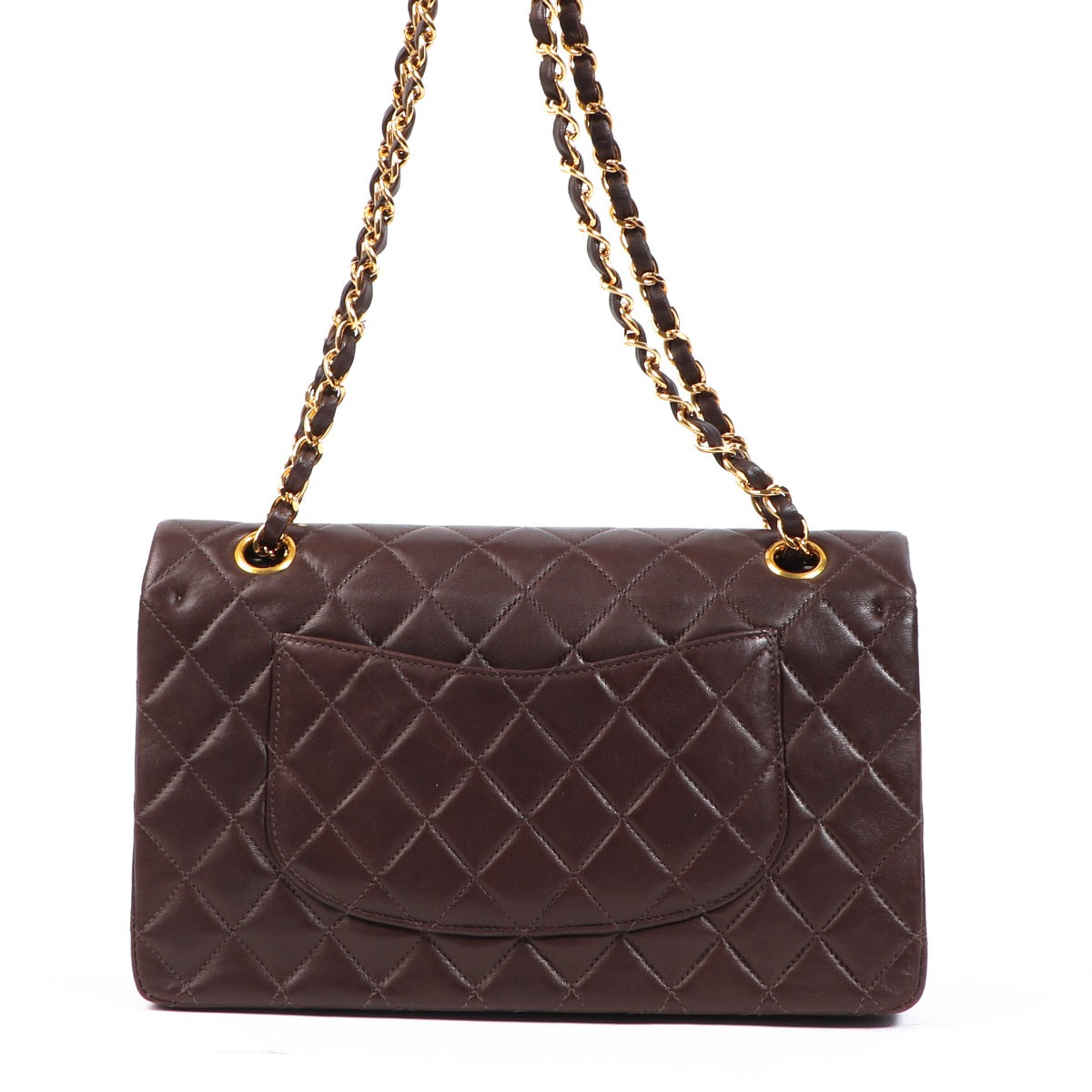 Chanel Vintage Brown Lambskin Classic Flap Bag