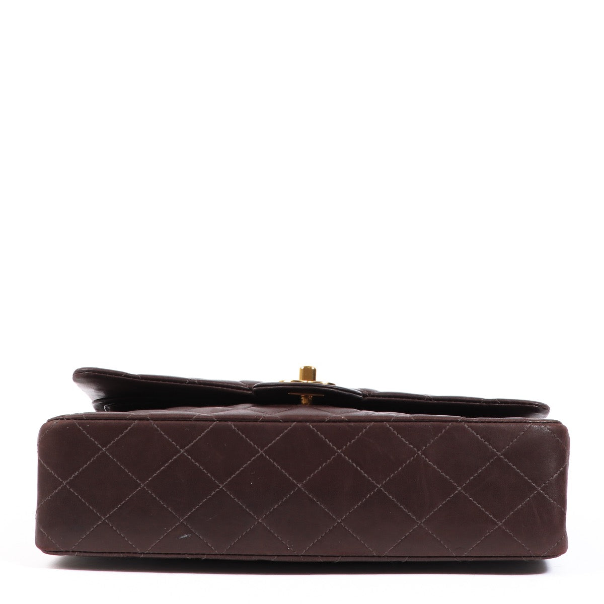 Chanel Vintage Brown Lambskin Classic Flap Bag
