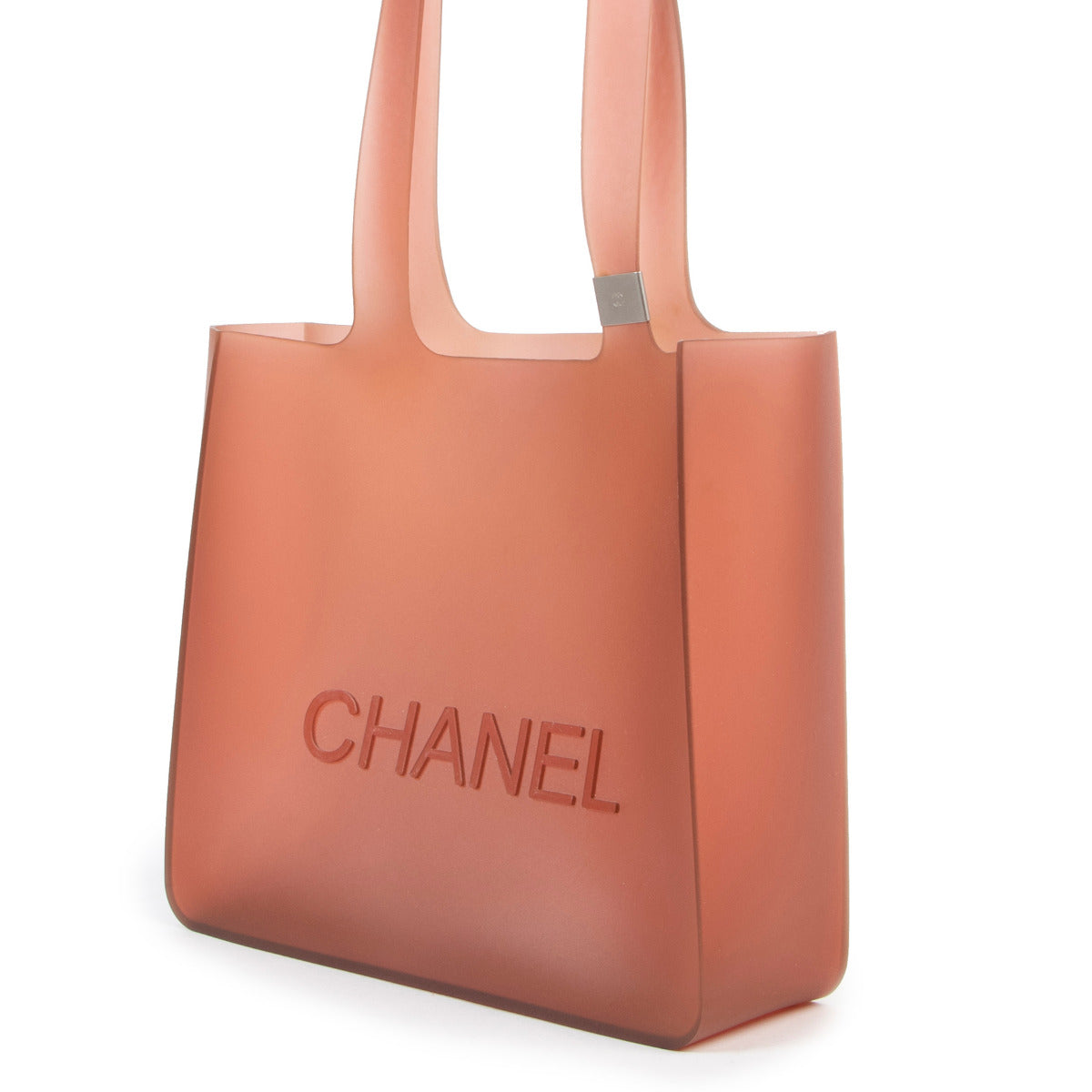 Chanel Orange Jelly Rubber Tote Bag for the best price at Labellov secondhand luxury in Antwerp.