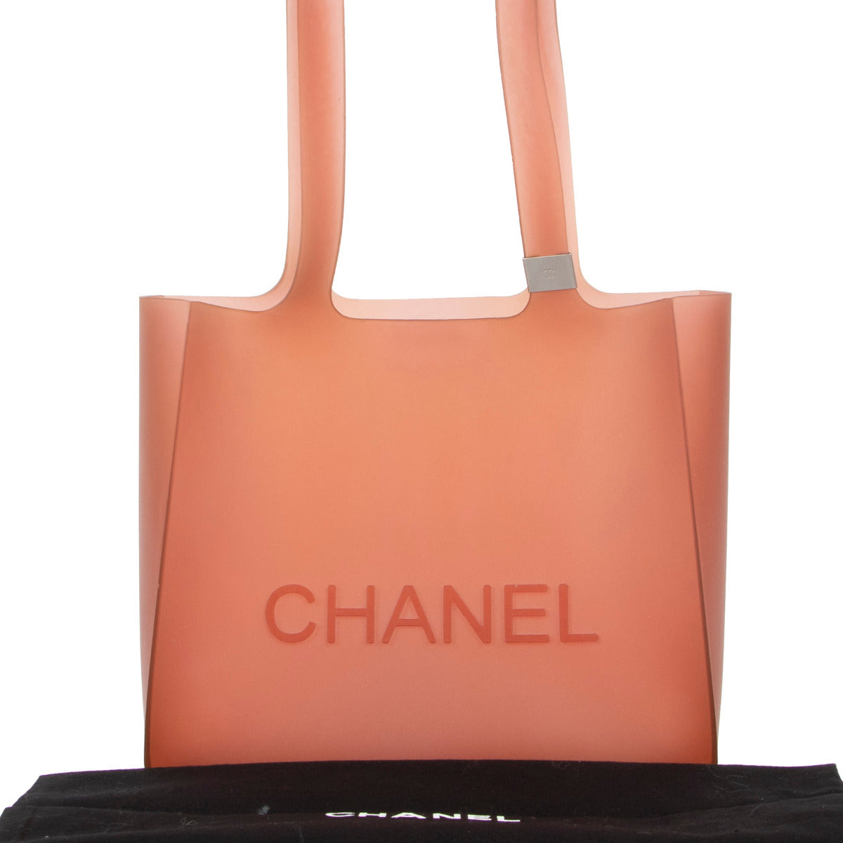 Chanel Orange Jelly Rubber Tote Bag