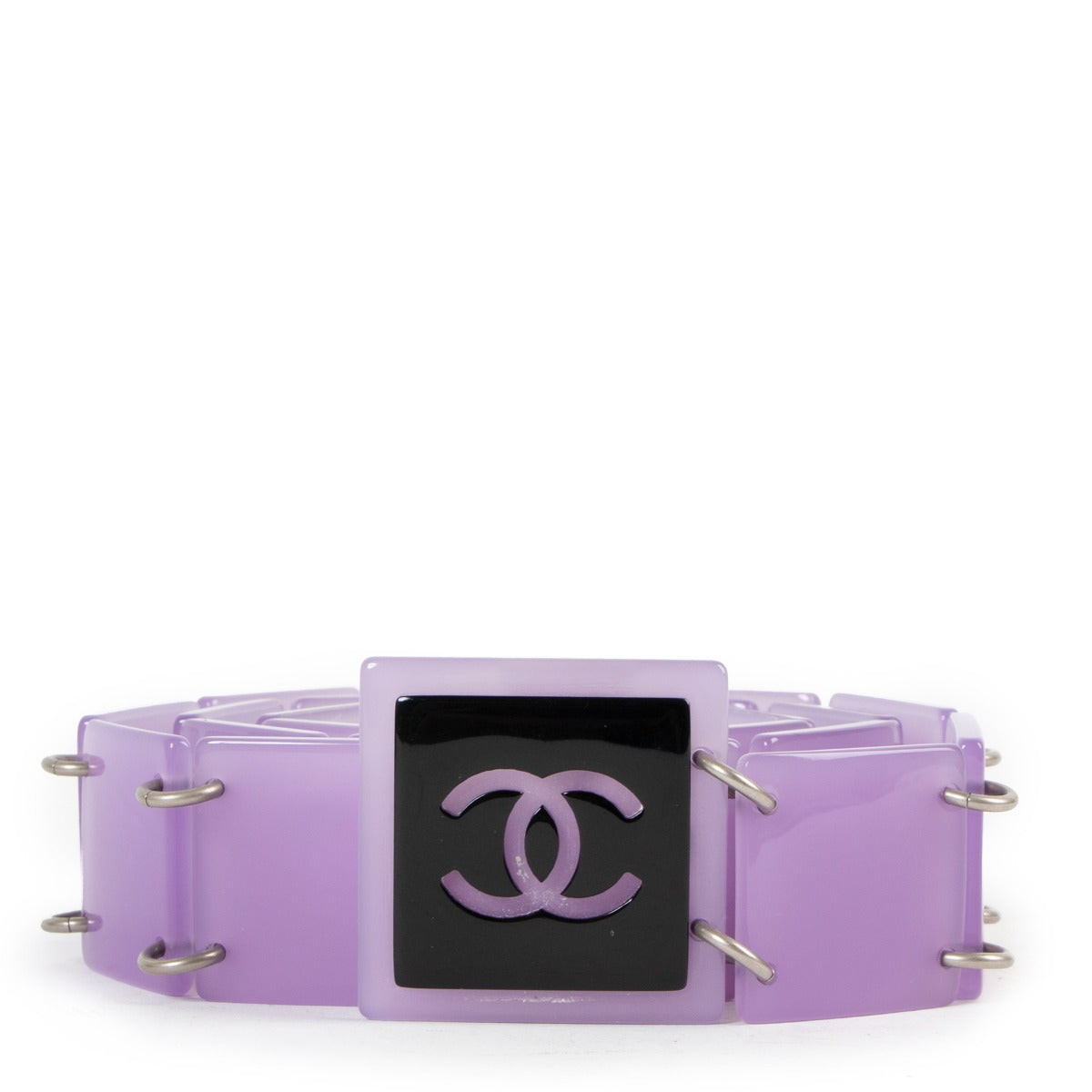 Chanel Vintage CC Lilac Modular Block Link Belt