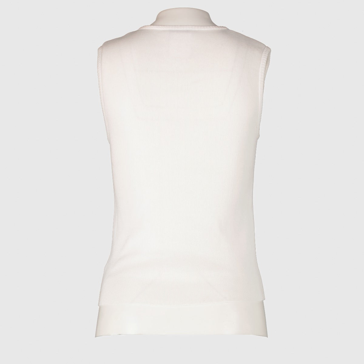 Haut sans manches en maille blanche Chanel 00C - Taille FR40