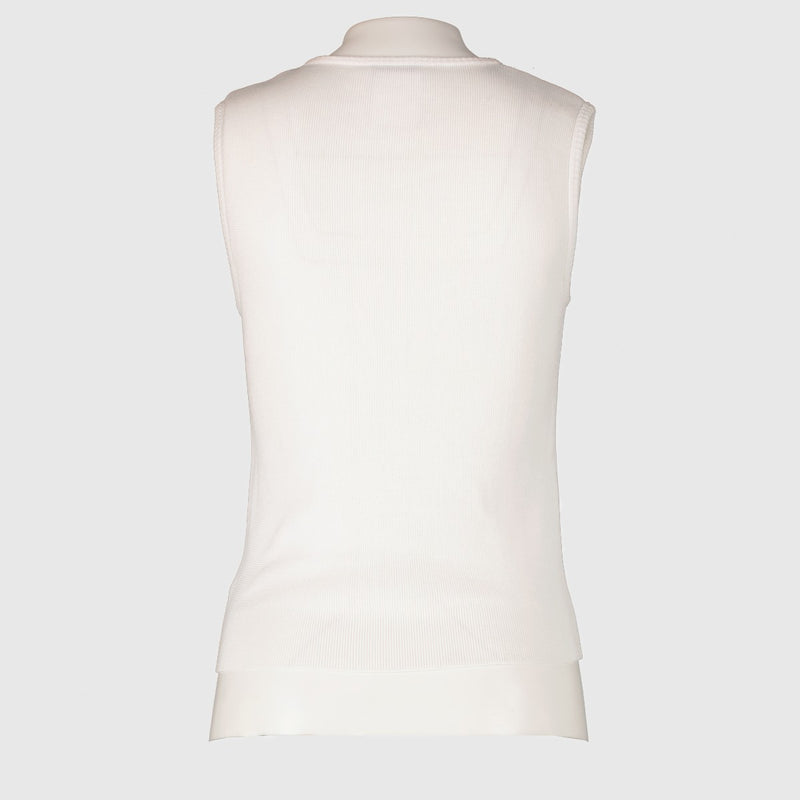 Haut sans manches en maille blanche Chanel 00C - Taille FR40