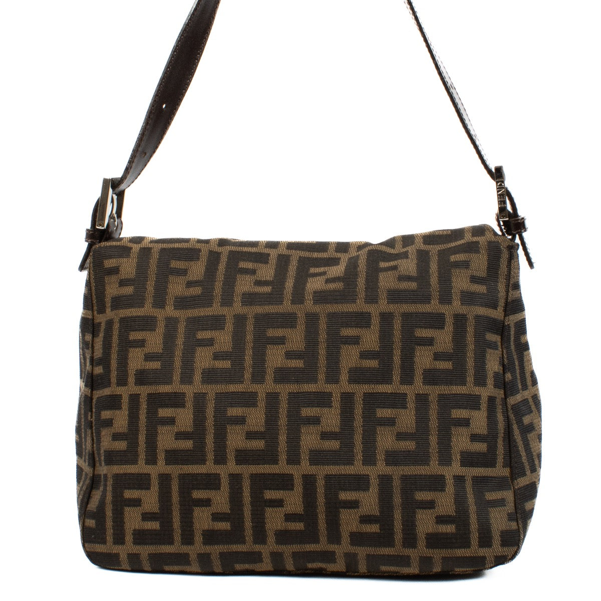 Authentic second hand Fendi FF Zucca Mamma Baguette Bag on Labellov.com