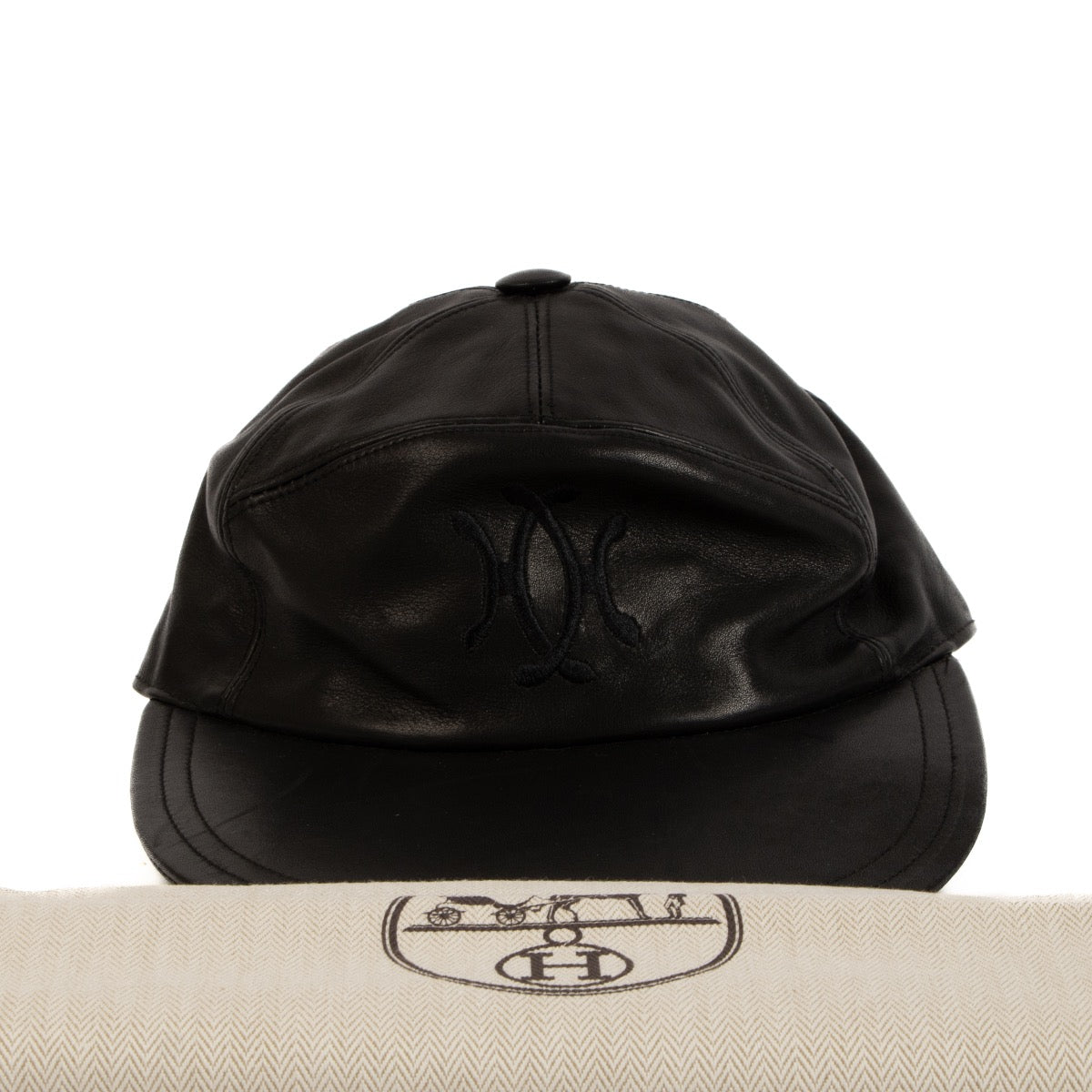 shop 100% authentic second hand Hermès Black Leather Cap on Labellov.com