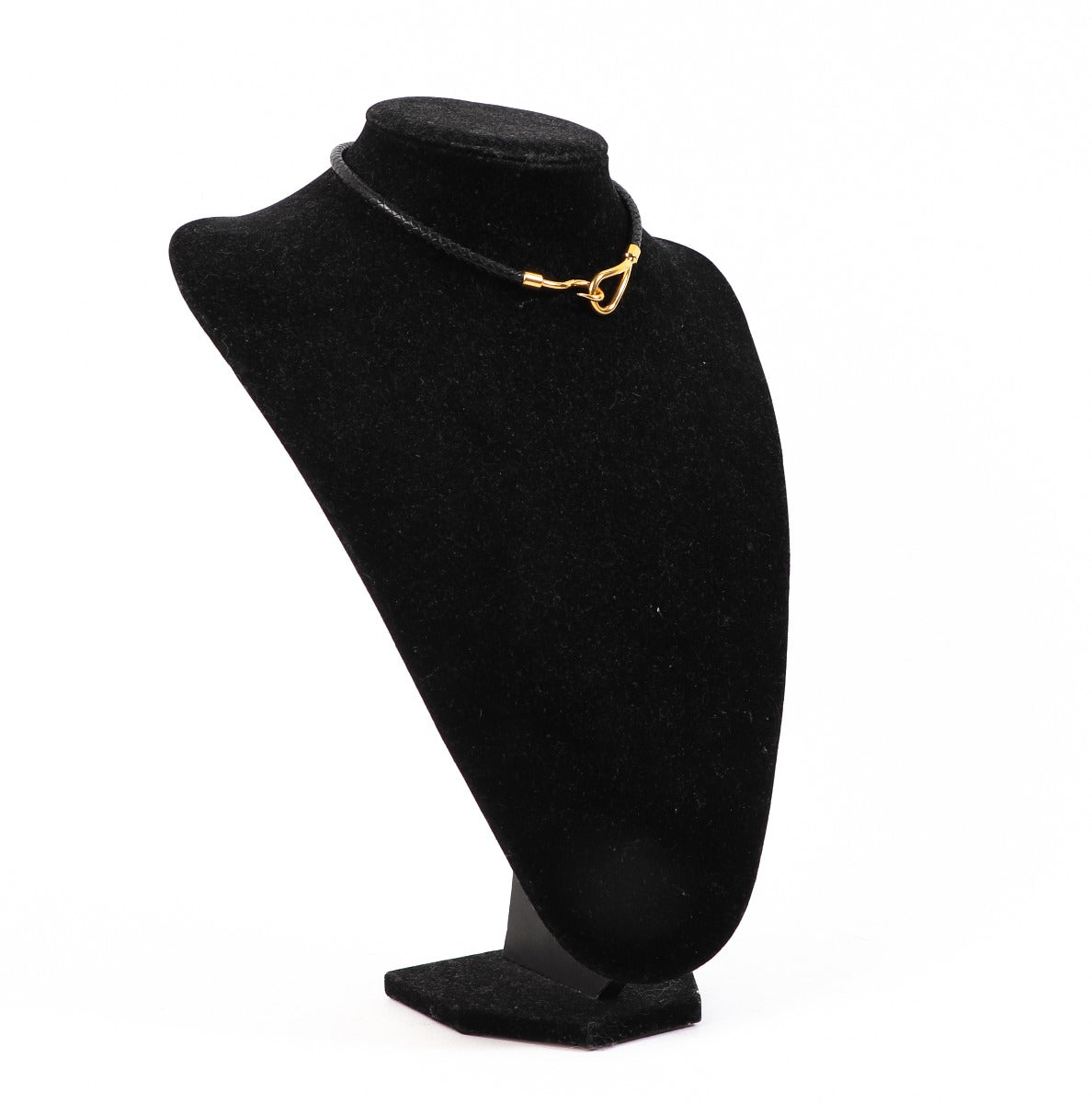 Buy an authentic second-hand Hermès Black Calfskin Jumbo Necklace in very good condition at Labellov in Antwerp.
