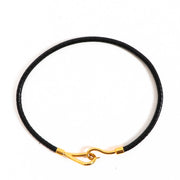 Buy an authentic second-hand Hermès Black Calfskin Jumbo Necklace in very good condition at Labellov in Antwerp.