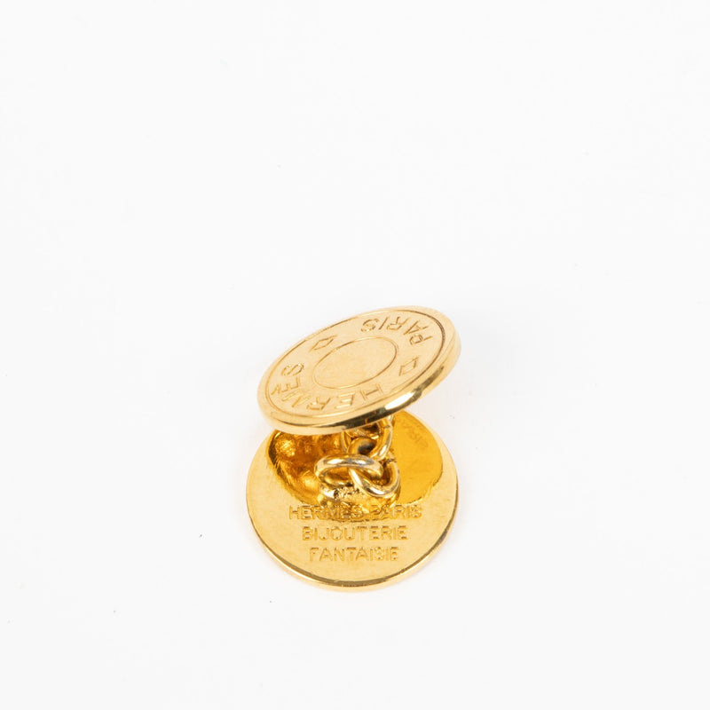 Shop this 100% authentic Hermès Gold Clou de Selle Cufflinks at Labellov.com