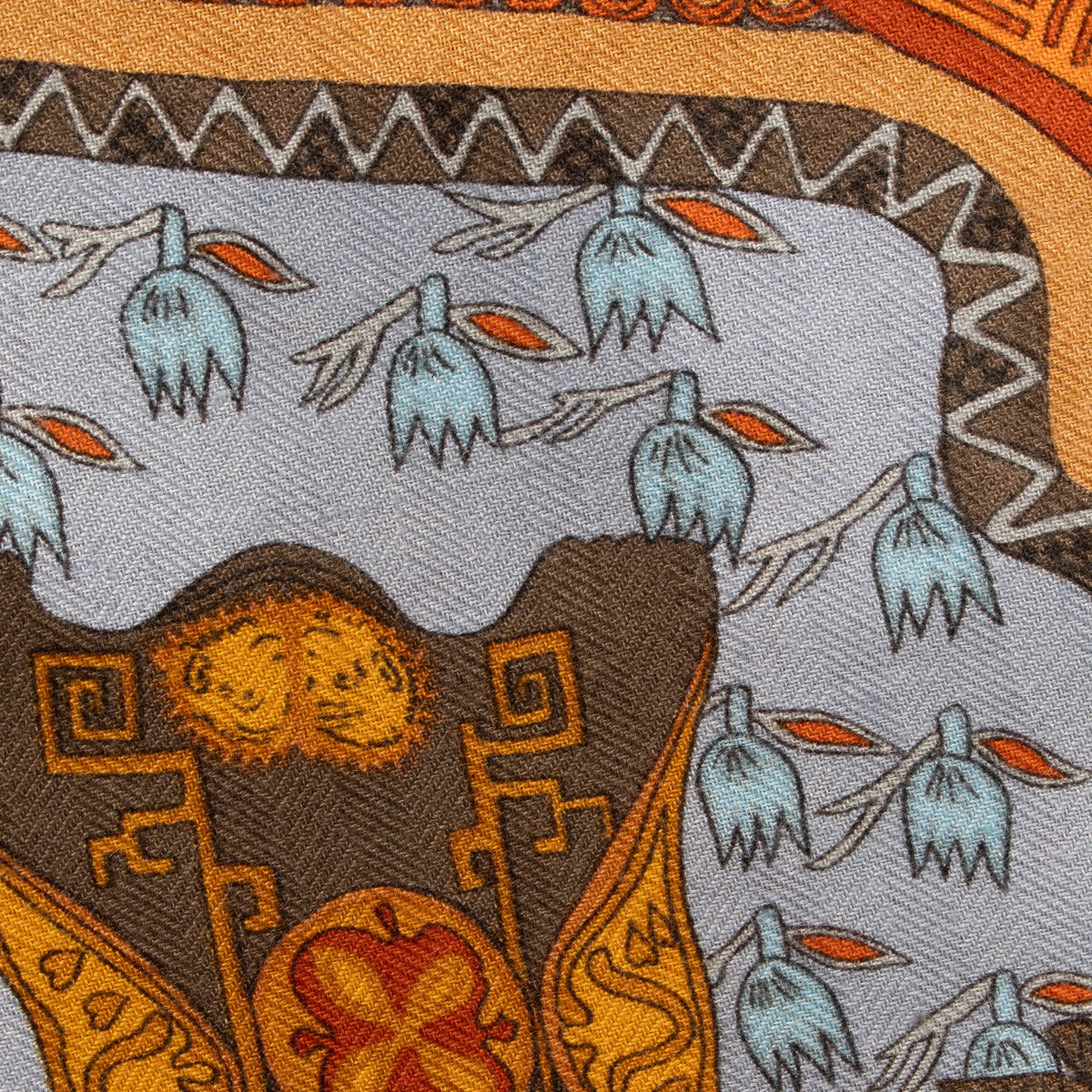 Shop this 100% authentic Hermès Orange 140 Shawl Scarf at Labellov.com