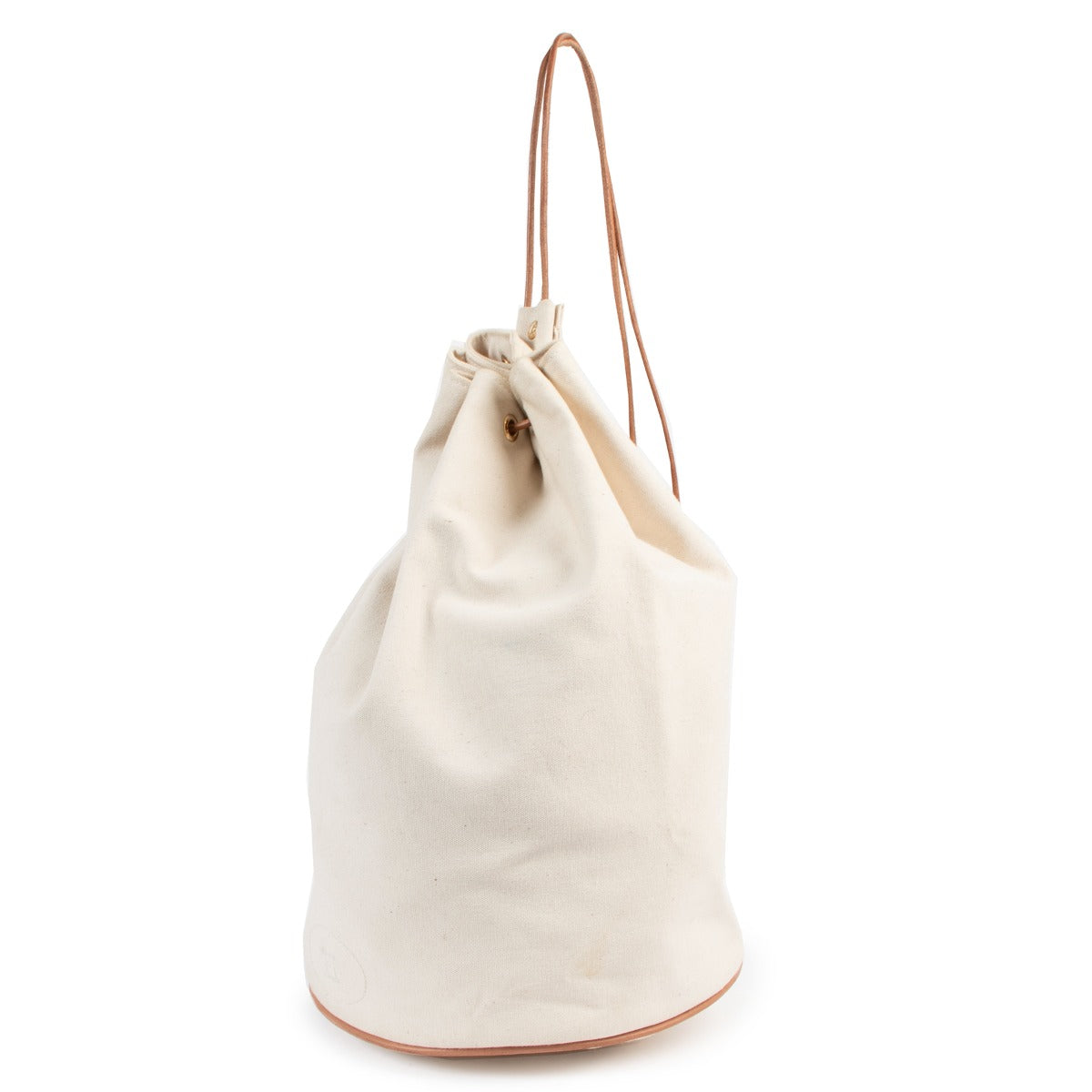 Hermès Beige Canvas Polochon Mimile Shoulder Bag