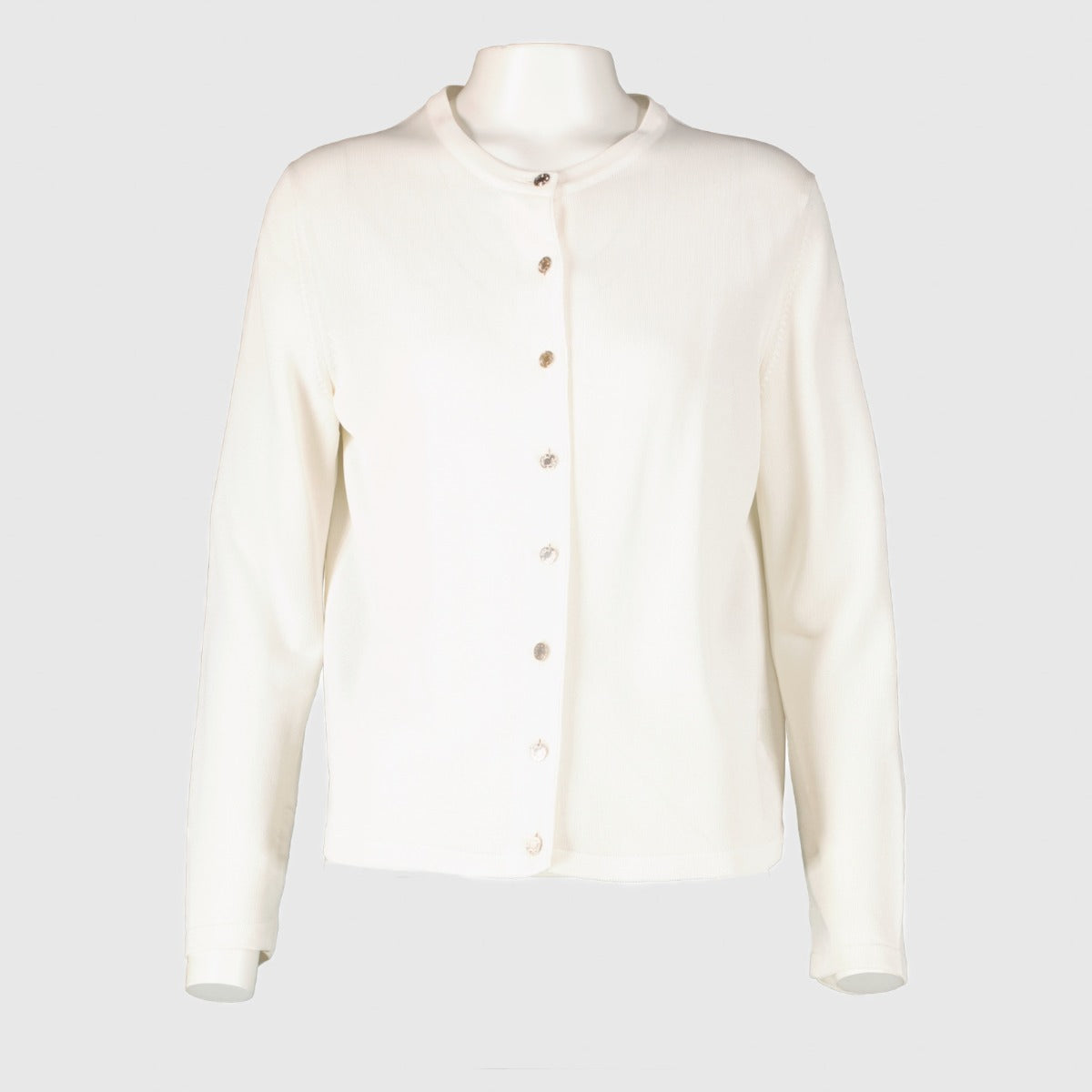 Authentic pre-loved Hermès White Top/Cardigan Set - Size M on Labellov.com