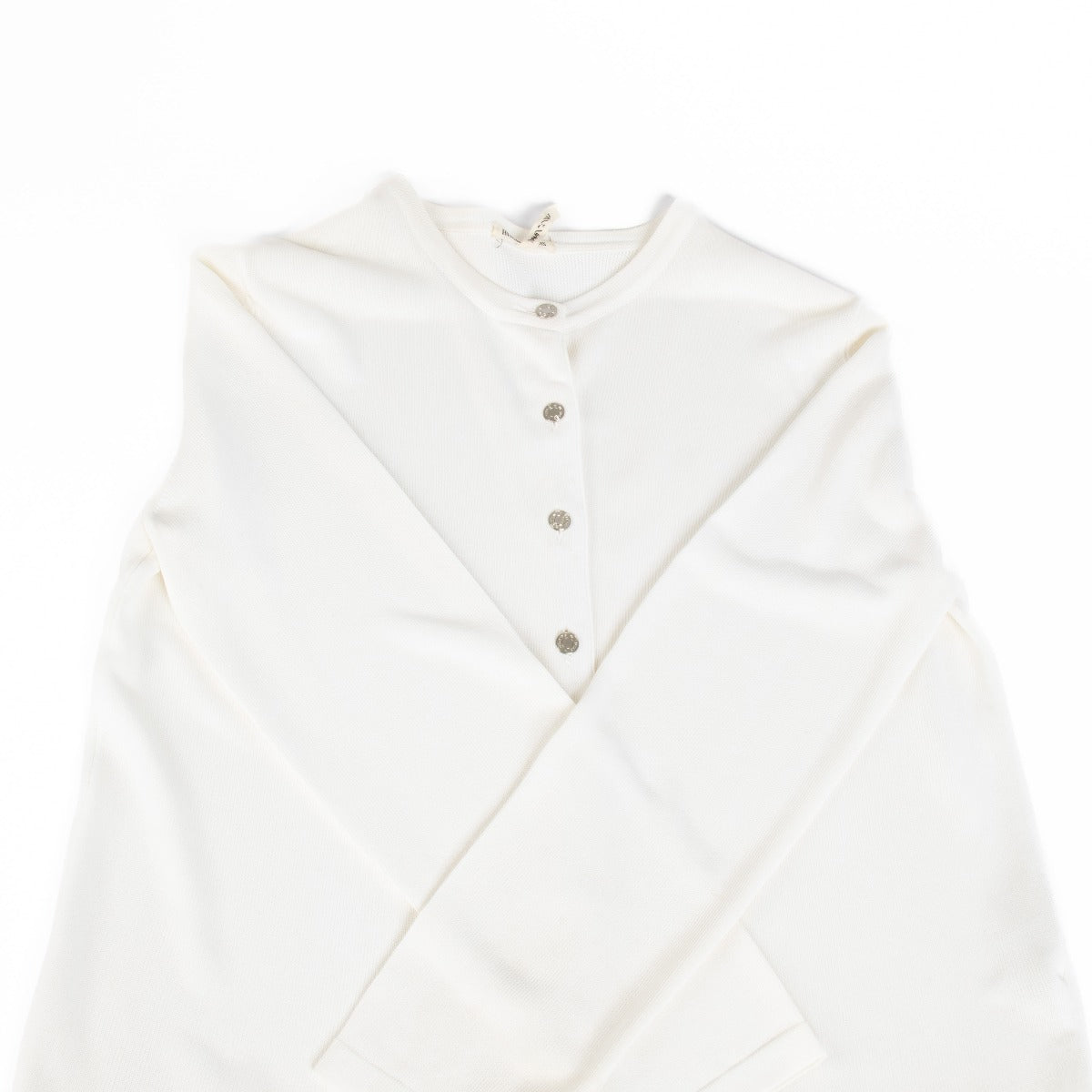 Authentic pre-loved Hermès White Top/Cardigan Set - Size M on Labellov.com
