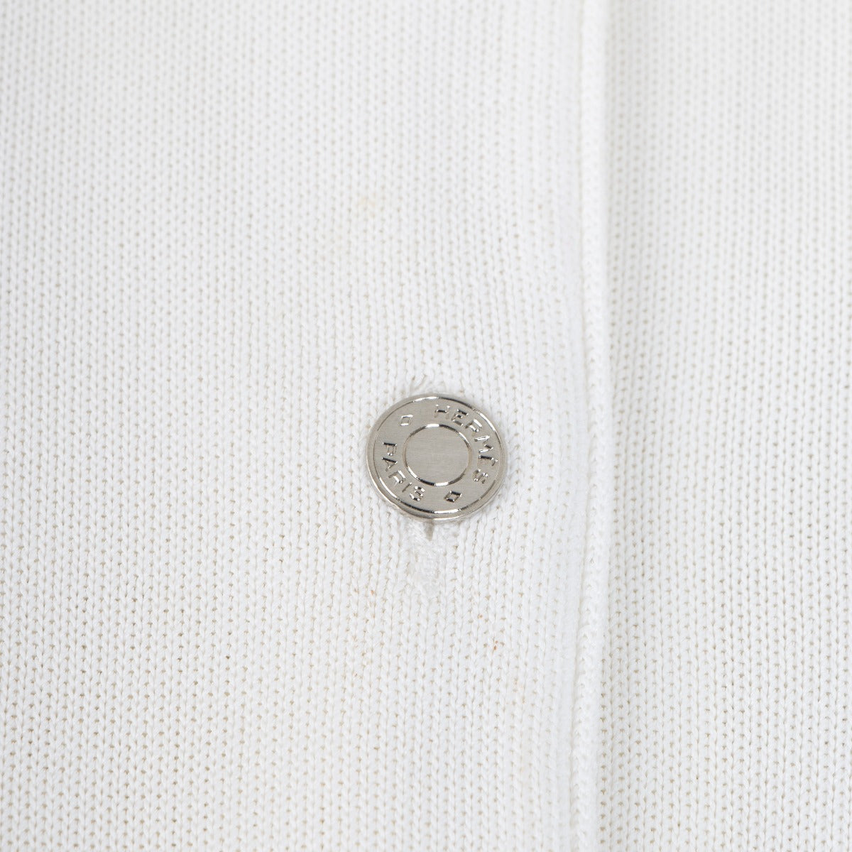 Authentic pre-loved Hermès White Top/Cardigan Set - Size M on Labellov.com